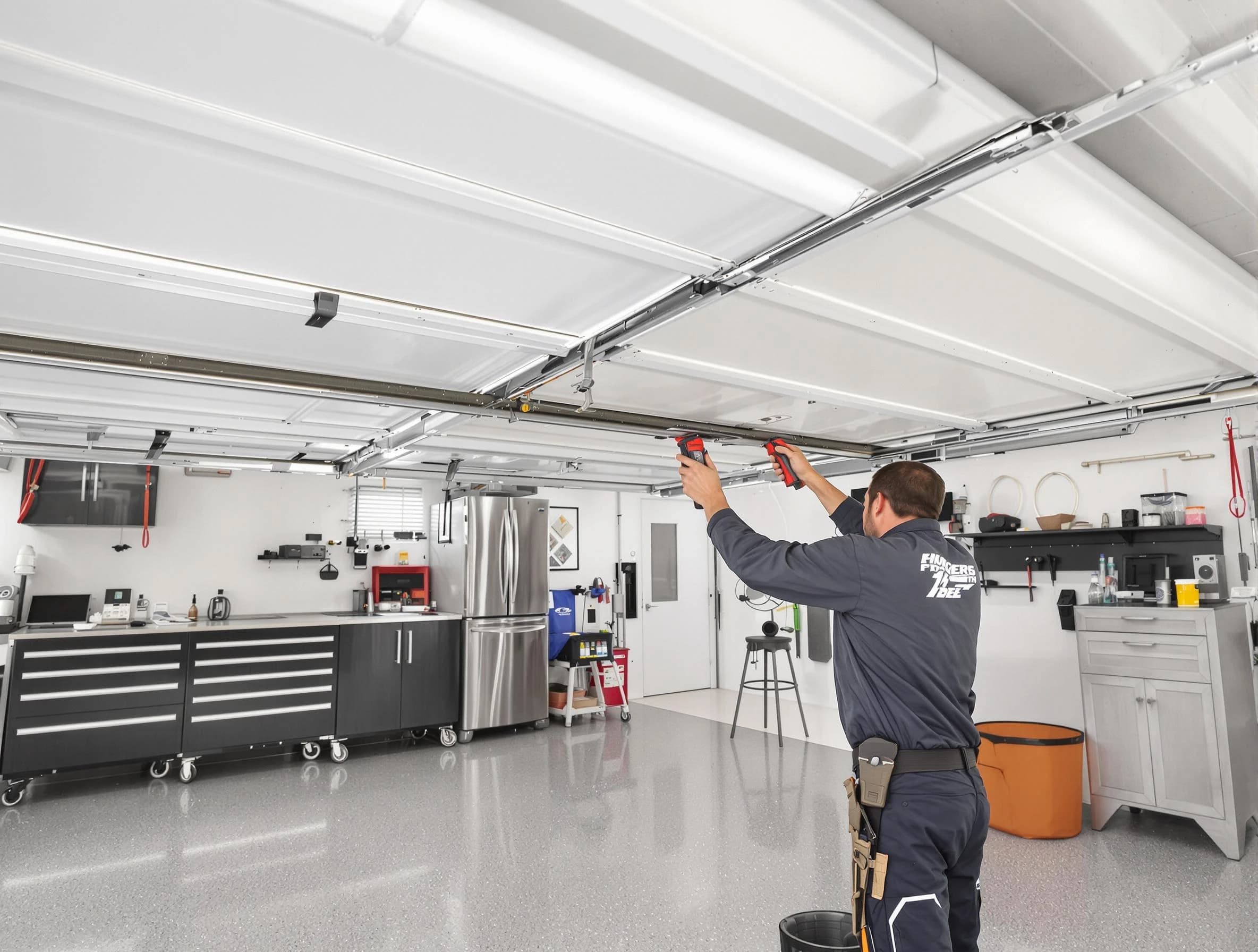 Overhead garage door repair service by Panthersville Garage Door Repair in Panthersville