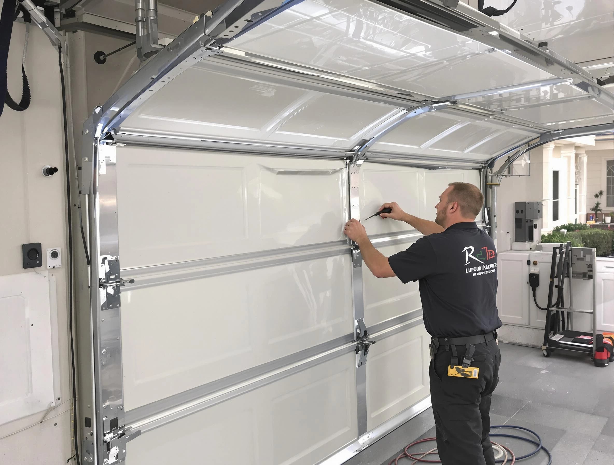 Panthersville Garage Door Repair professional performing panel repair in Panthersville