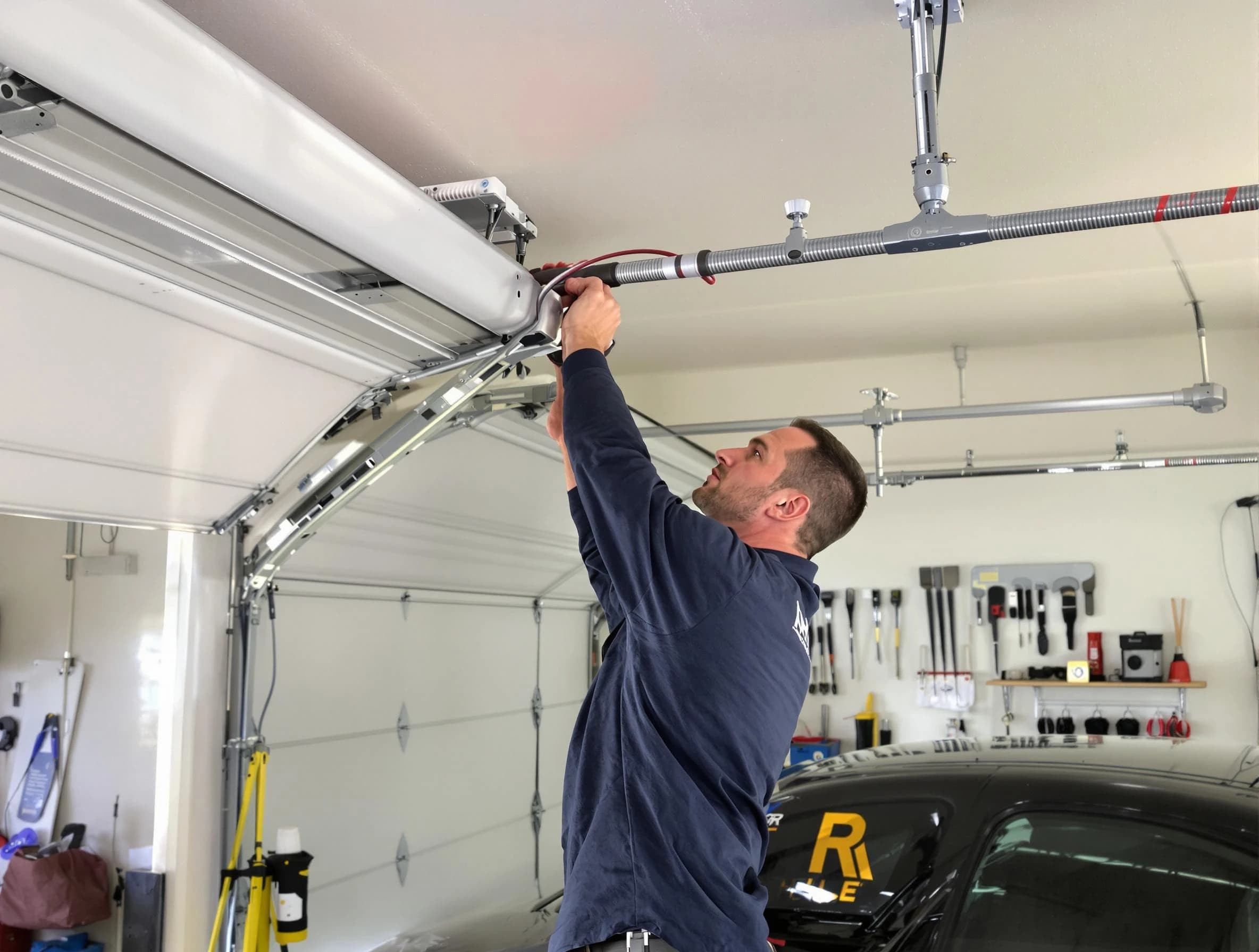 Panthersville Garage Door Repair technician performing garage door cable repair in Panthersville