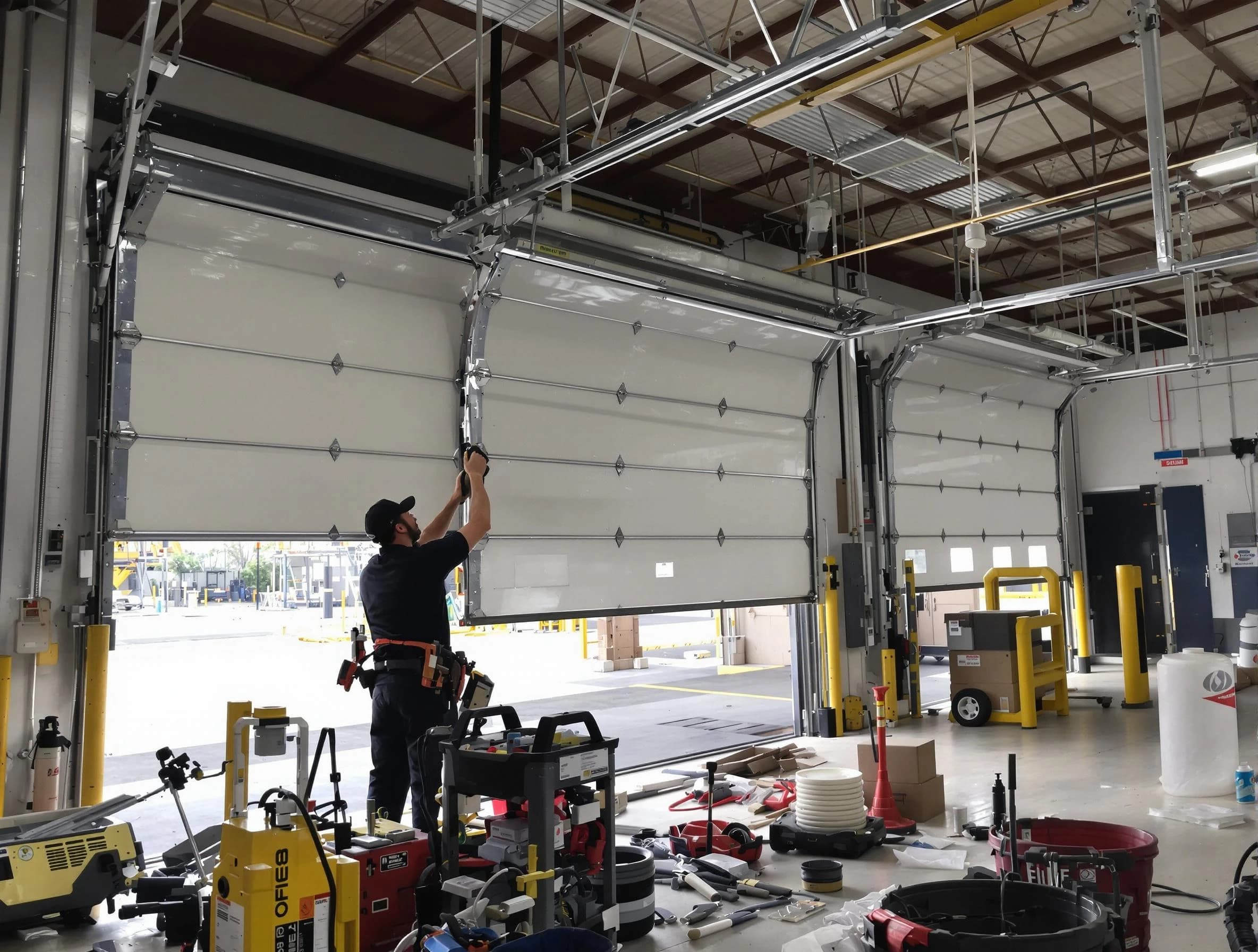 Panthersville Garage Door Repair technician performing commercial garage door repair in Panthersville