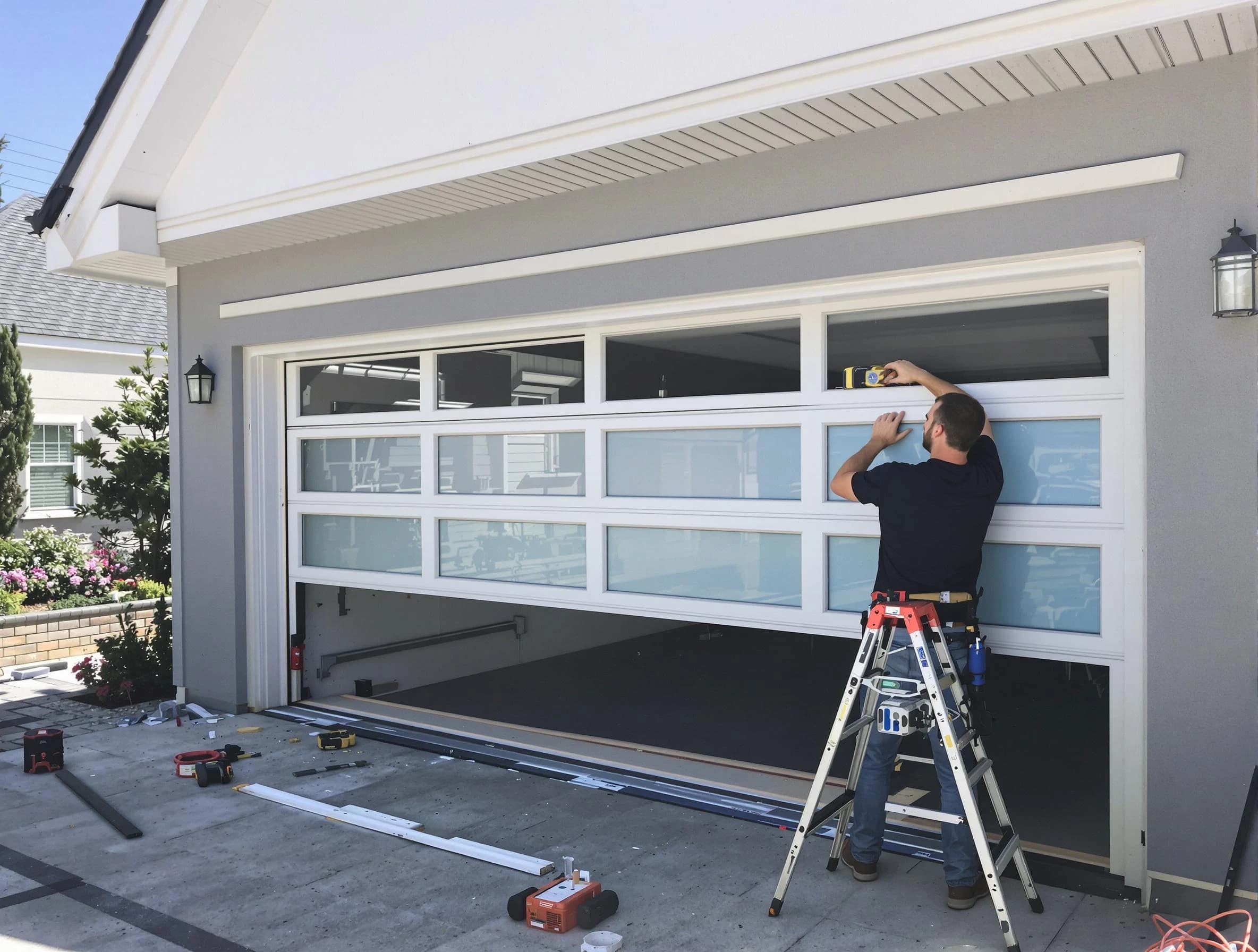 Panthersville Garage Door Repair team performing garage door replacement in Panthersville