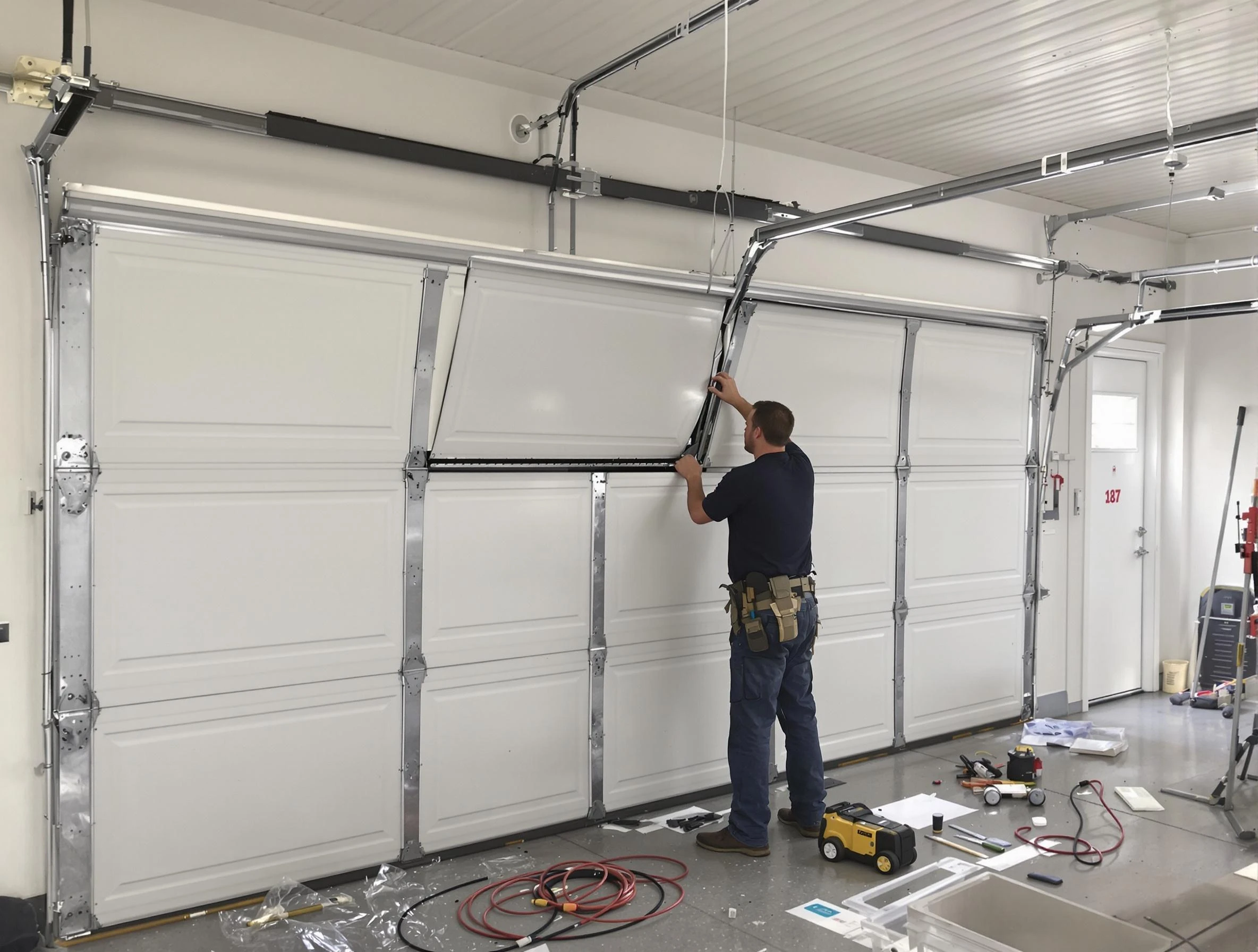 Garage Door Section Replacement in Panthersville