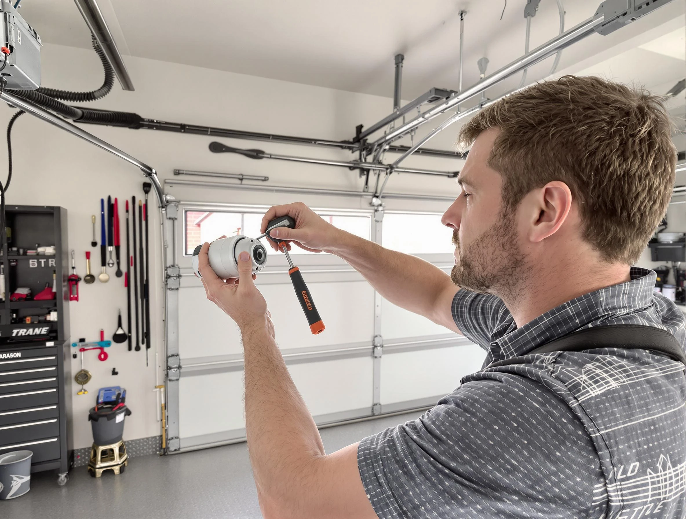 Garage door opener repair service by Panthersville Garage Door Repair in Panthersville