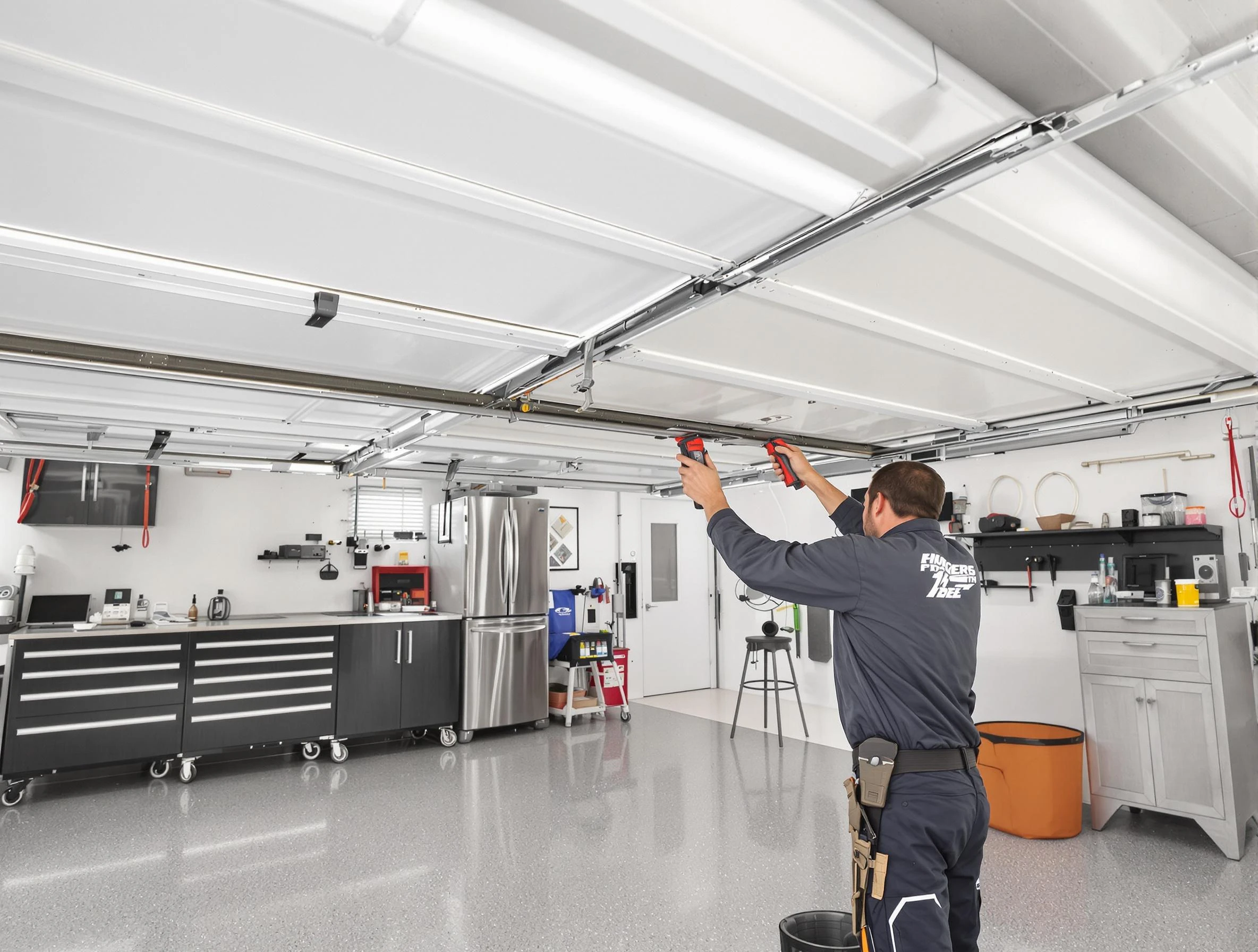 Overhead garage door repair service by Panthersville Garage Door Repair in Panthersville